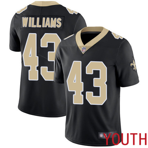 New Orleans Saints Limited Black Youth Marcus Williams Home Jersey NFL Football #43 Vapor Untouchable Jersey